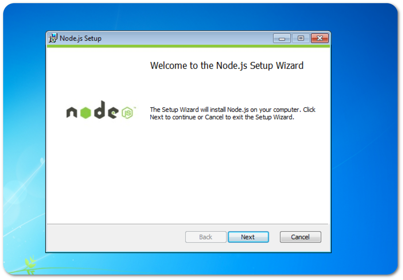 update node version windows cmd