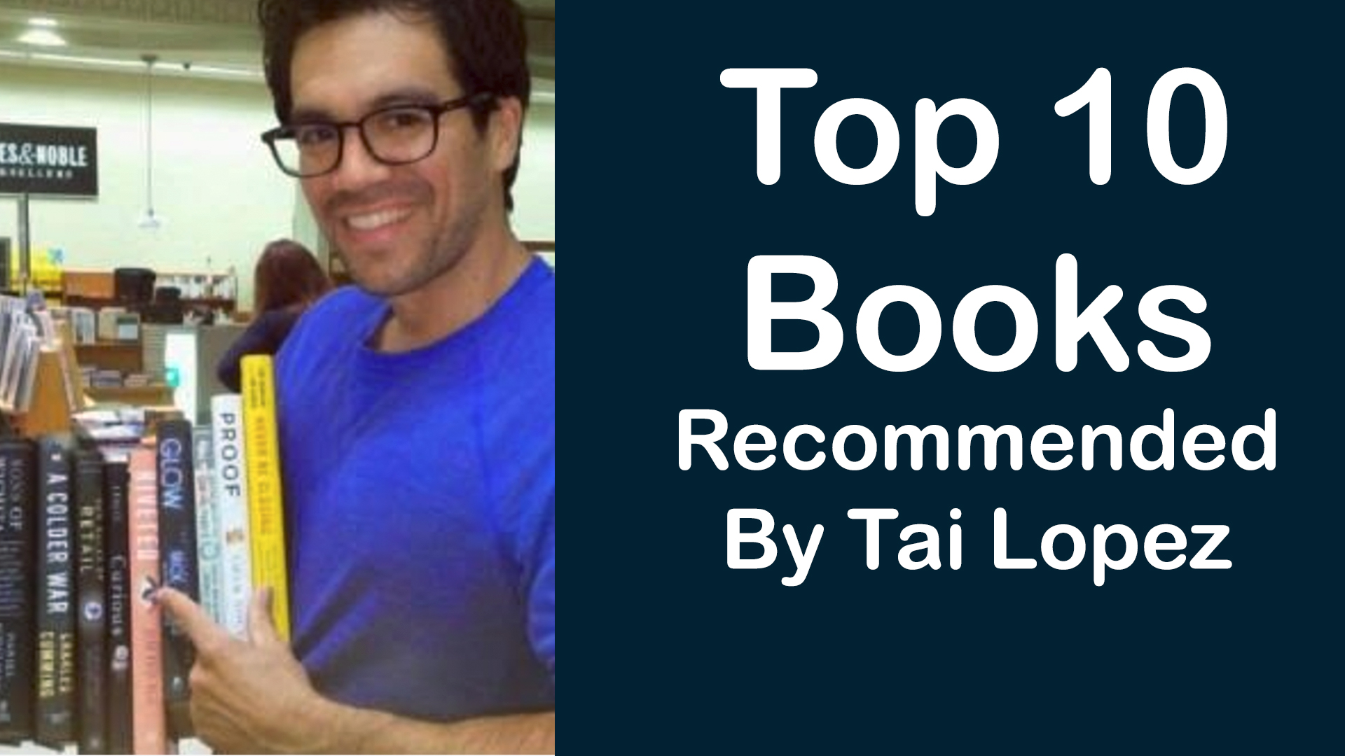 Books recommended. Tai Lopez books. Tai Lopez. Barry Lopez books. Champion recommendation book.